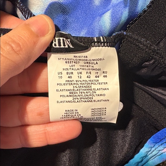 Miraclesuit Cloud Leopard Ursula Underwire Tankini Top SZ 10 EUC - Picture 5 of 5